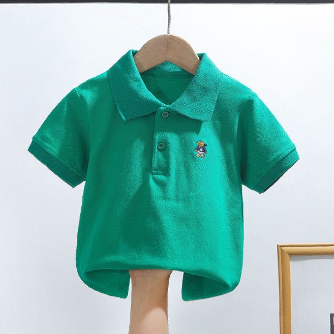 조이멀티 아동용 베이직자수 무지 반팔 카라티셔츠