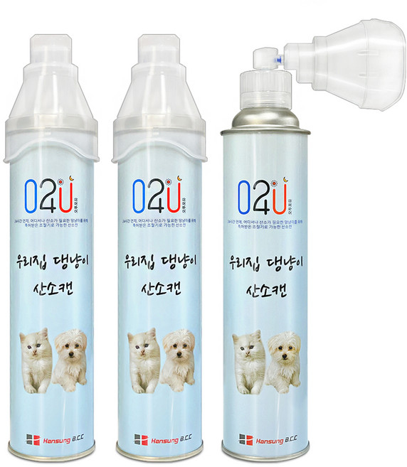 오투포유 반려동물 산소캔, 816ml, 3개