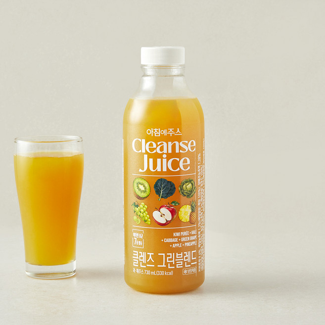 아침에주스 클렌즈 그린블렌드, 1개, 730ml