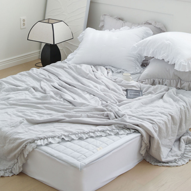 베이직톤 시원한 쿨링 프릴 여름 냉감이불 세트