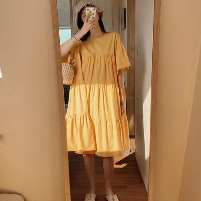 피어니스트 캉캉 루즈핏 미디 원피스 빅사이즈 포함