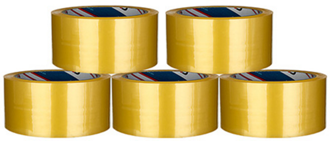 부광테이프 경포장 박스테이프 80m 57mic, 투명, 5개