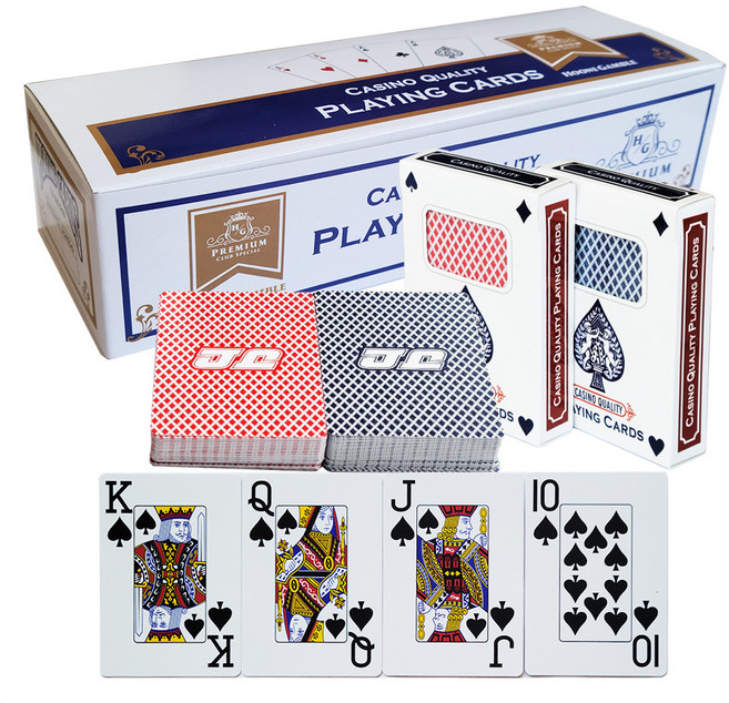 후니겜블 점보인덱스 큰글자 JJ그리드문양 홀덤 플레잉카드 더즌박스 12P, 랜덤발송, 1개