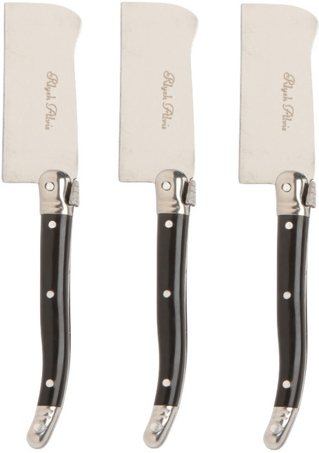 르리에 알비스 디저트 미니 나이프, 블랙, 3개