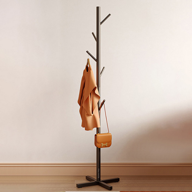 마켓플랜 프리미엄 다용도 공간활용 스탠드 옷걸이 행거, 블랙