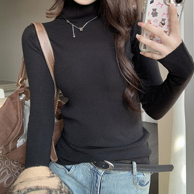 레몬소울 여성용 차이티 폴라 골지 니트티 07467