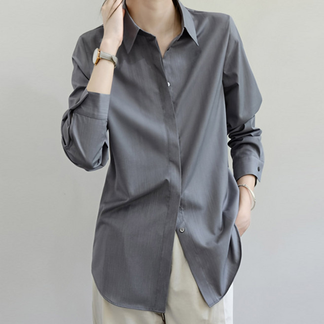 포플러앤씨 여성용 스터드 히든 셔츠 P25FST080421