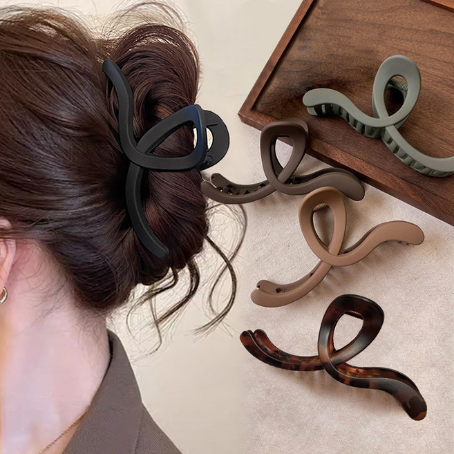 무식이네 무광 웨이브 올림머리 헤어 집게핀 5종 세트 A135