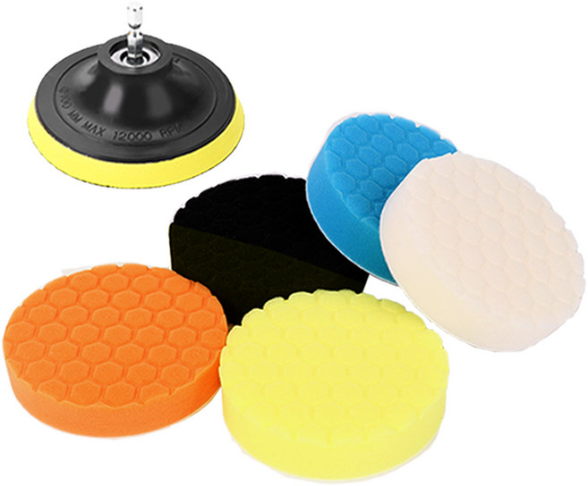 홈데코레 전동드릴 헥사 광택 패드 7종 세트 125mm