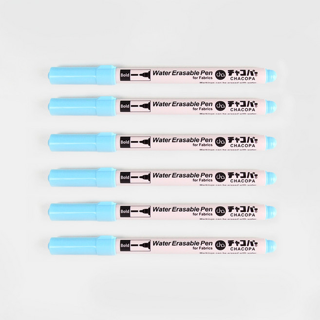 원단용 수성펜 대, 블루, 6개