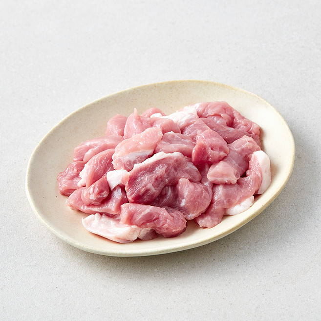 몬트락 무항생제 인증 제주 돼지 뒷다리살 찌개용 (냉장), 1개, 500g