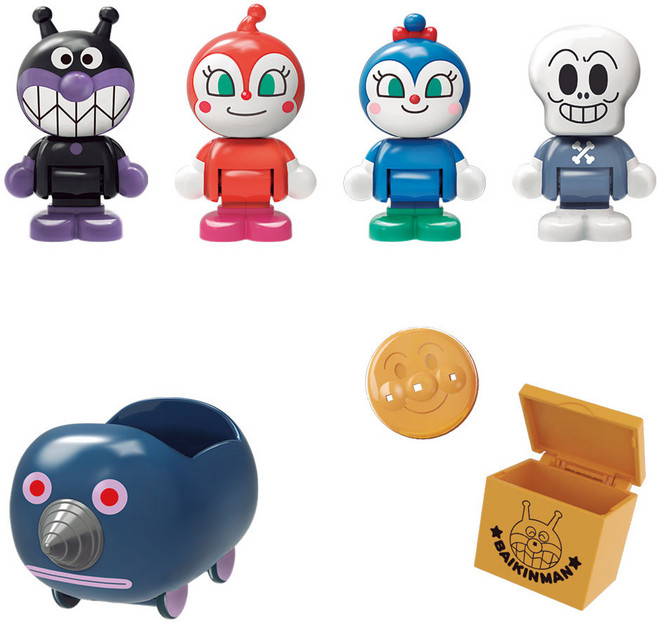 BANDAI 麵包超人 我的第一個麵包超人趣味小屋人偶組 附5位角色, 1組