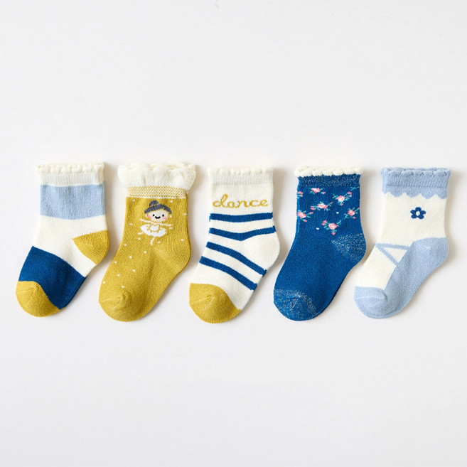 베베니즈 아동용 데일리 양말 5족 세트