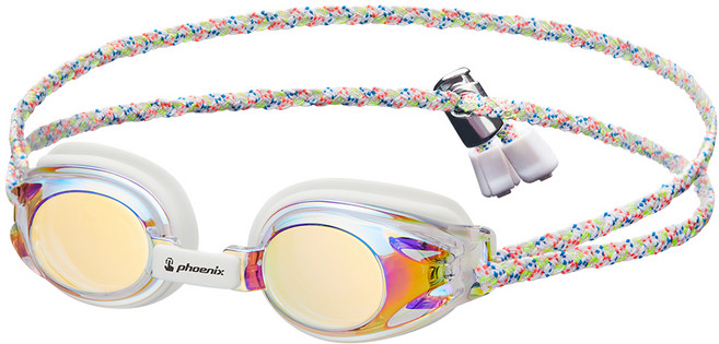 피닉스 아동용 벨루가 미러 패브릭 터치 안티포그 수경 PJ-1505JM FB TA, 화이트, 1개