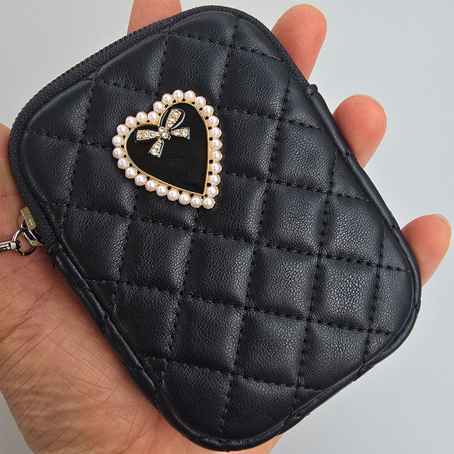 女性用水鑽蝴蝶結愛心3入皮革煙盒