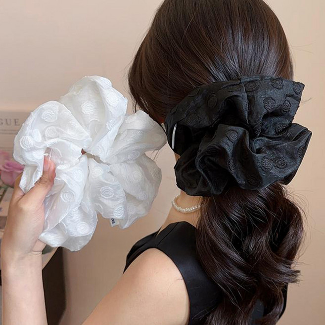 페이퍼먼츠 루루 풍성 헤어 스크런치 빅 머리끈 2종 세트 10598