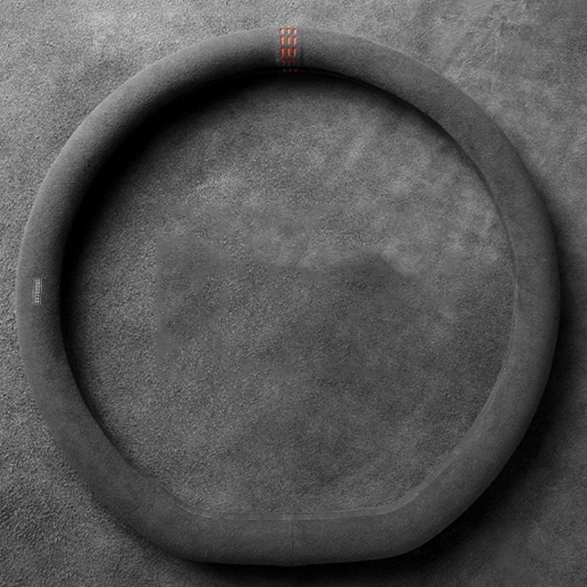 어반카 차량용 스프린트 알칸타라 핸들커버 D형, 레드