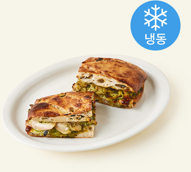 카세델리 브로드카세 저당 바질 치킨 올리브 사워도우 슬랩 샌드위치 (냉동), 230g, 2개입, 1개