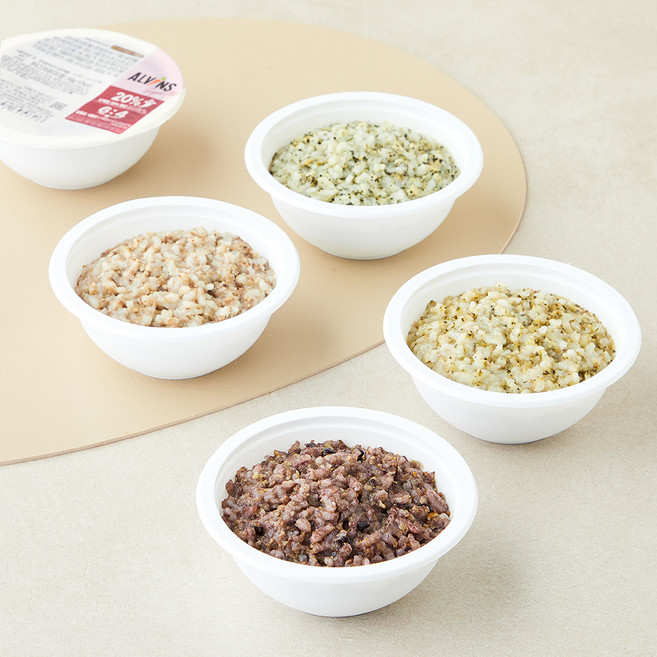 엘빈즈 완료기 만13개월 이상 슈퍼핏 이유식 한우고구마흑미아기밥 160g + 한우순두부버섯아기밥 160g + 대구살배추된장아기밥 160g + 닭고기백일송이시금치아기밥 각 160g D세트, 1세트