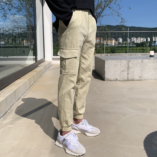 로댄티 남성용 퀄리티 치노 스판 카고 빅사이즈 코디 조거팬츠