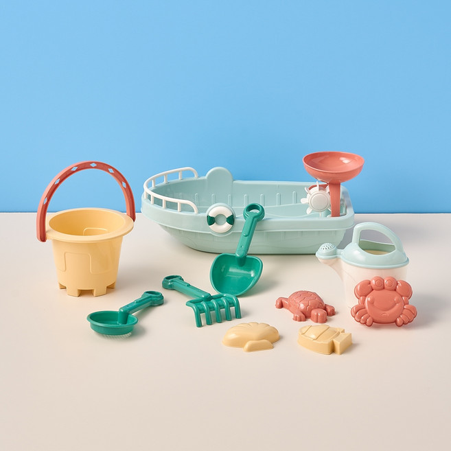 모던하우스 샌드토이 돛단배 11p 세트 336g, 민트그린, 1세트