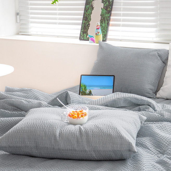 그래이불 냉기솔솔 시어서커 선염 베개커버