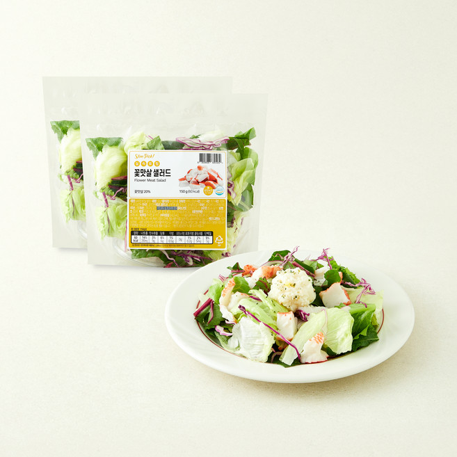 슬림픽 실속토핑 꽃맛살 샐러드, 150g, 2개