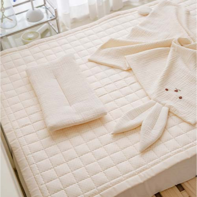 포몽드 유아용 탄탄하고 시원한 냉감 인견 쿨매트, 베이지, 1개