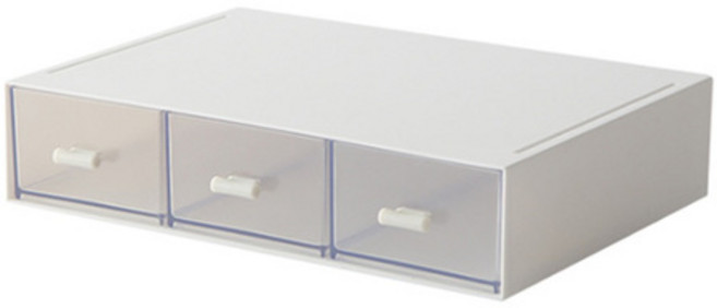 더홈스 DIY 투명 미니 수납서랍함 3칸, 혼합색상, 1개