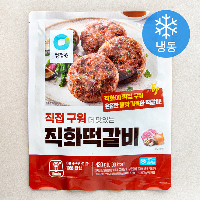 청정원 더맛있는 직화 떡갈비 (냉동), 420g, 1개