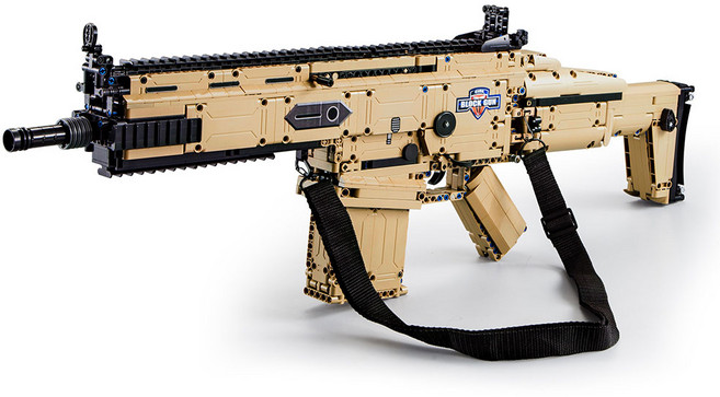 CaDA 咔搭 17S 突擊步槍 樂高相容積木槍, 1個, 多色