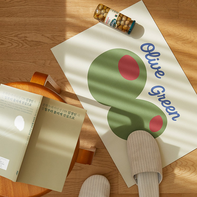 마틸라 빨아쓰는 소프트 규조토 발매트, 올리브