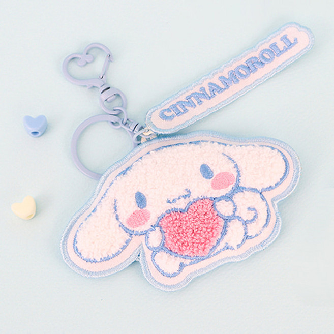 WINGHOUSE 三麗鷗 大耳狗喜拿 毛絨玩具鑰匙圈, 藍色, 1個