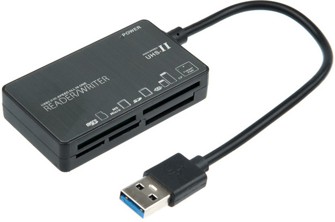 컴스 USB 3.0 외장형 올인원 멀티 카드리더기, IF825, 1개