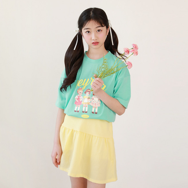 나나주니 여아용 키링베이비캉캉스커트주니어코디세트