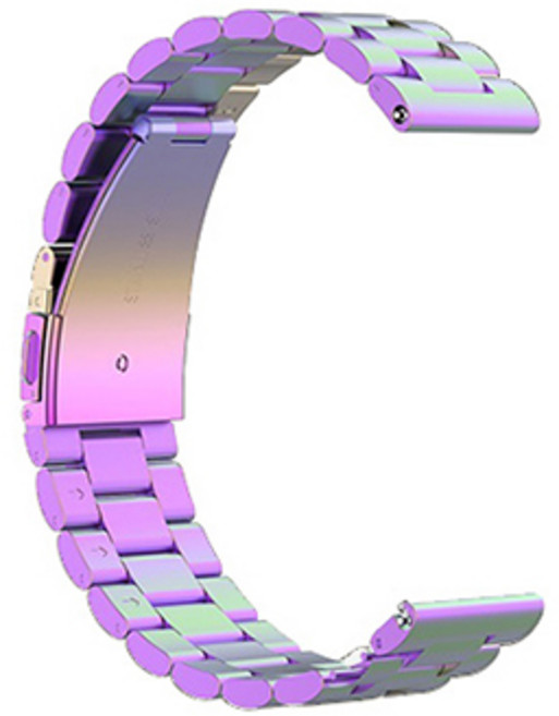 코쿼드 메탈밴드 스마트워치 스트랩 45mm, 레인보우