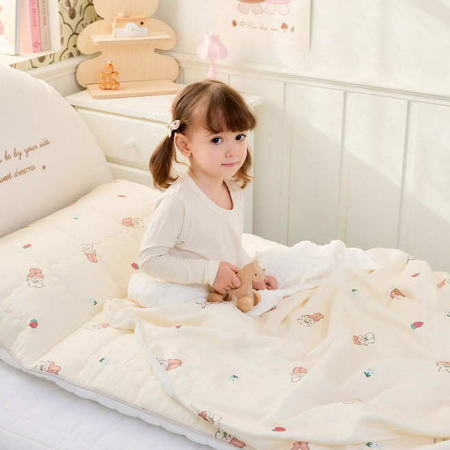 베베누보 DIY 모달 + 듀라론 낮잠이불 모달블랭킷 솜패드 속베개 부직포가방 풀세트, 베리츄