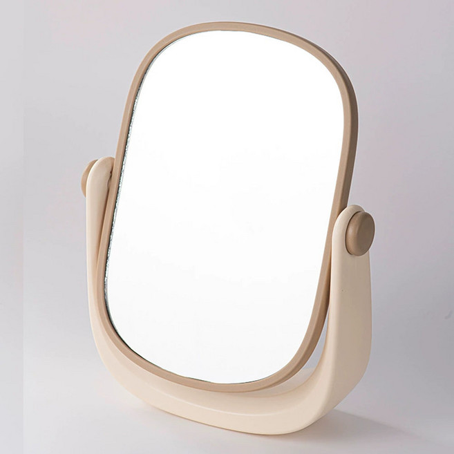 희미몰 kk119 양면 탁상 화장 확대 거울, 베이지