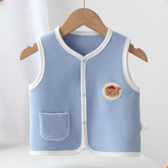 JOYMULTI MK 兒童毛絨貼片超細纖維睡眠背心