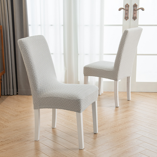 미소로운 식탁 의자커버, 그레이, 2개