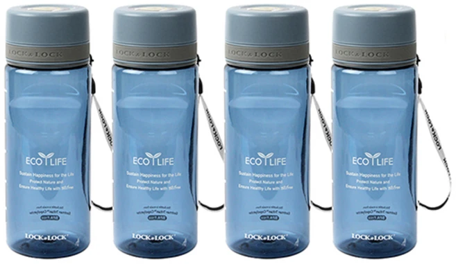 락앤락 투톤 스파우트 물병 4p, BLUE, 600ml, 4개 - 쿠팡