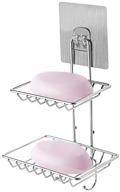 생활공식 스테인리스 2단 비누받침대, 실버, 1개