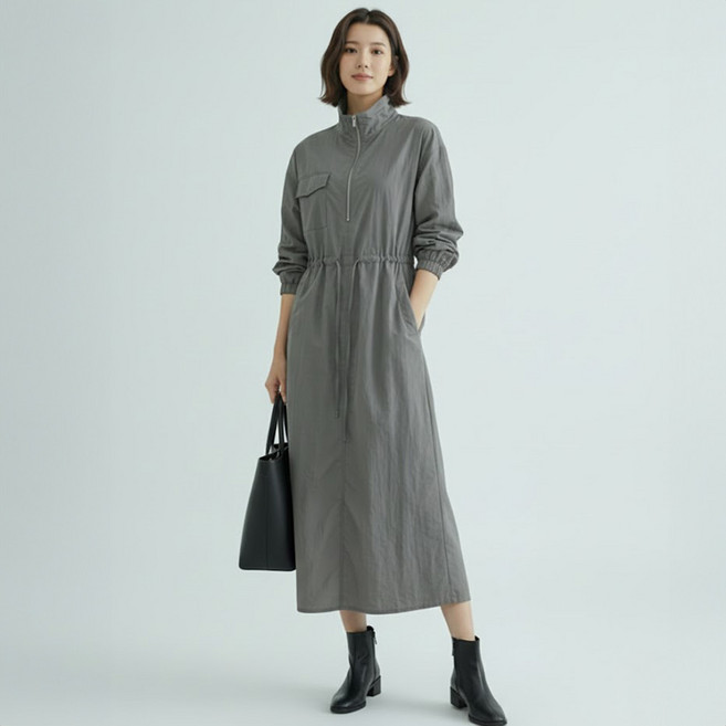 아뗄릭 루체 아노락 스트링 반집업 롱 원피스 11448