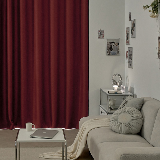 Desinew New Normal 遮光窗簾 掛鉤式 小窗戶 窗簾綁帶 固定掛鉤 10入, 酒紅色