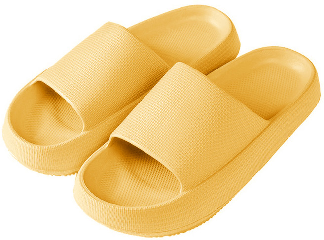 라이프서치 미끄럼 방지 쿠션 슬리퍼, 옐로우, 1개