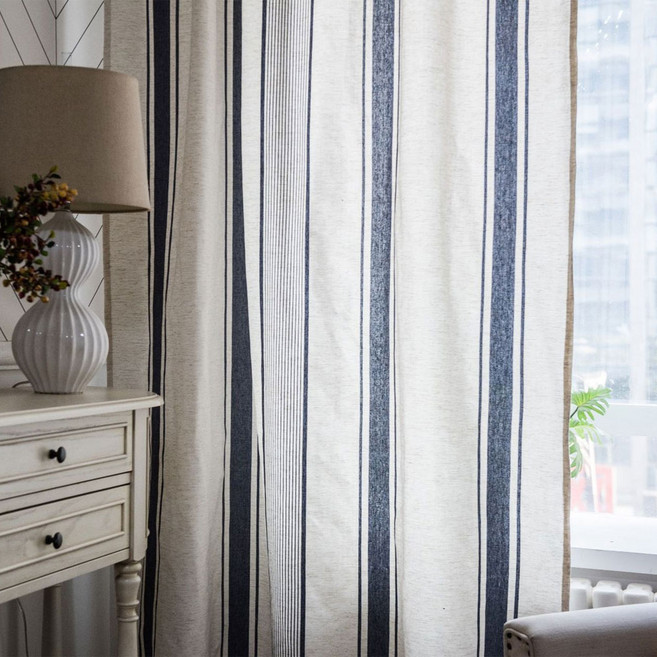 지앤와이 다이버스 스트라이프 가리개 커튼 아일렛형