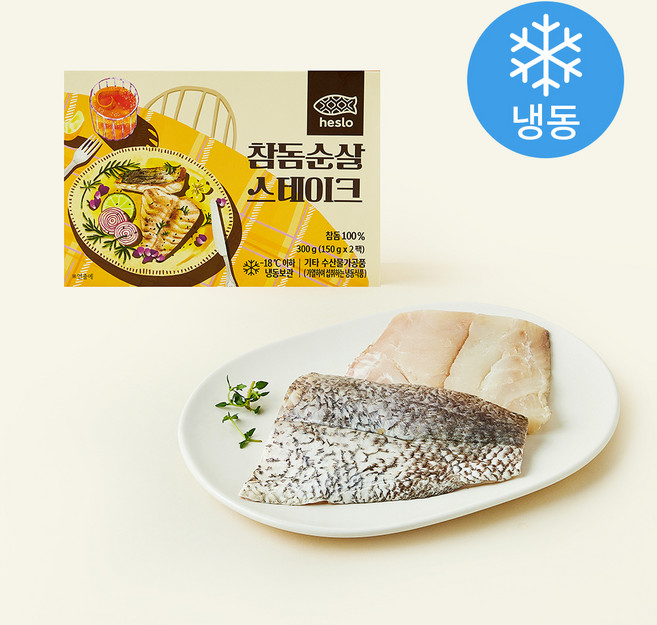 해슬로 참돔 순살 스테이크 2개입 (냉동), 300g, 1개