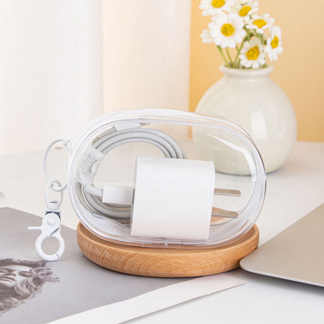 엘쏘 투명 지퍼 파우치 PVC 키링 인형 미니 수납백