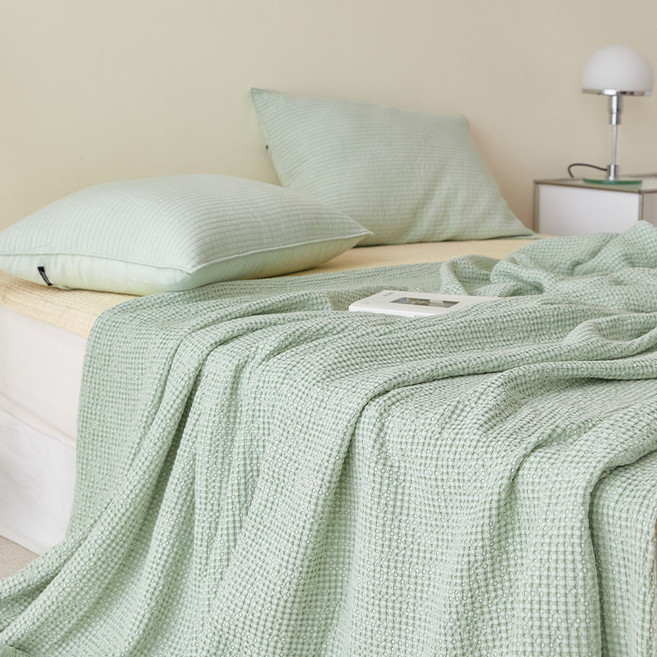 마일드 모달 와플 홑이불단품, 애쉬민트