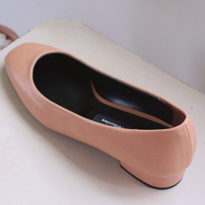 쇼랜 르본디 둥근코 심플 여성 미들 펌프스 수제화 3cm